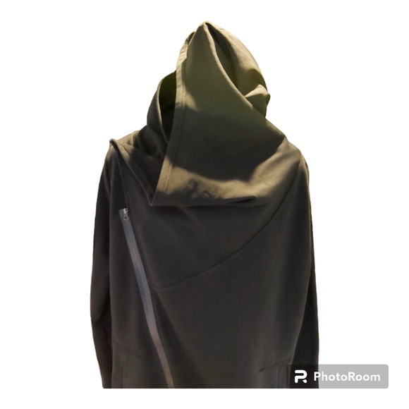 BatNorton Men Assymetric Hoodie Void Black Jacket Snap Button Punk Morph Sz L - Picture 5 of 12